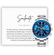 Gift Watch Set For Soulmate - Luxury Watch Gift Set With Custom Message Card In Mahogany Box