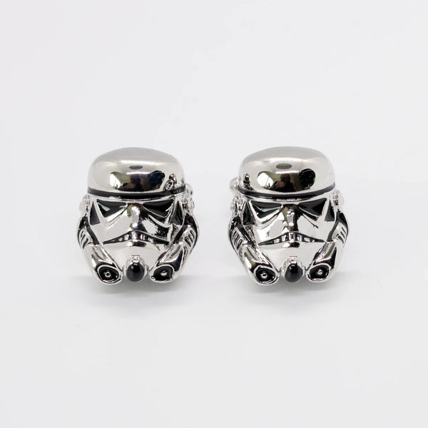 Stainless Steel Storm Trooper Cufflinks -  Perfect Gift For Star Wars Fan