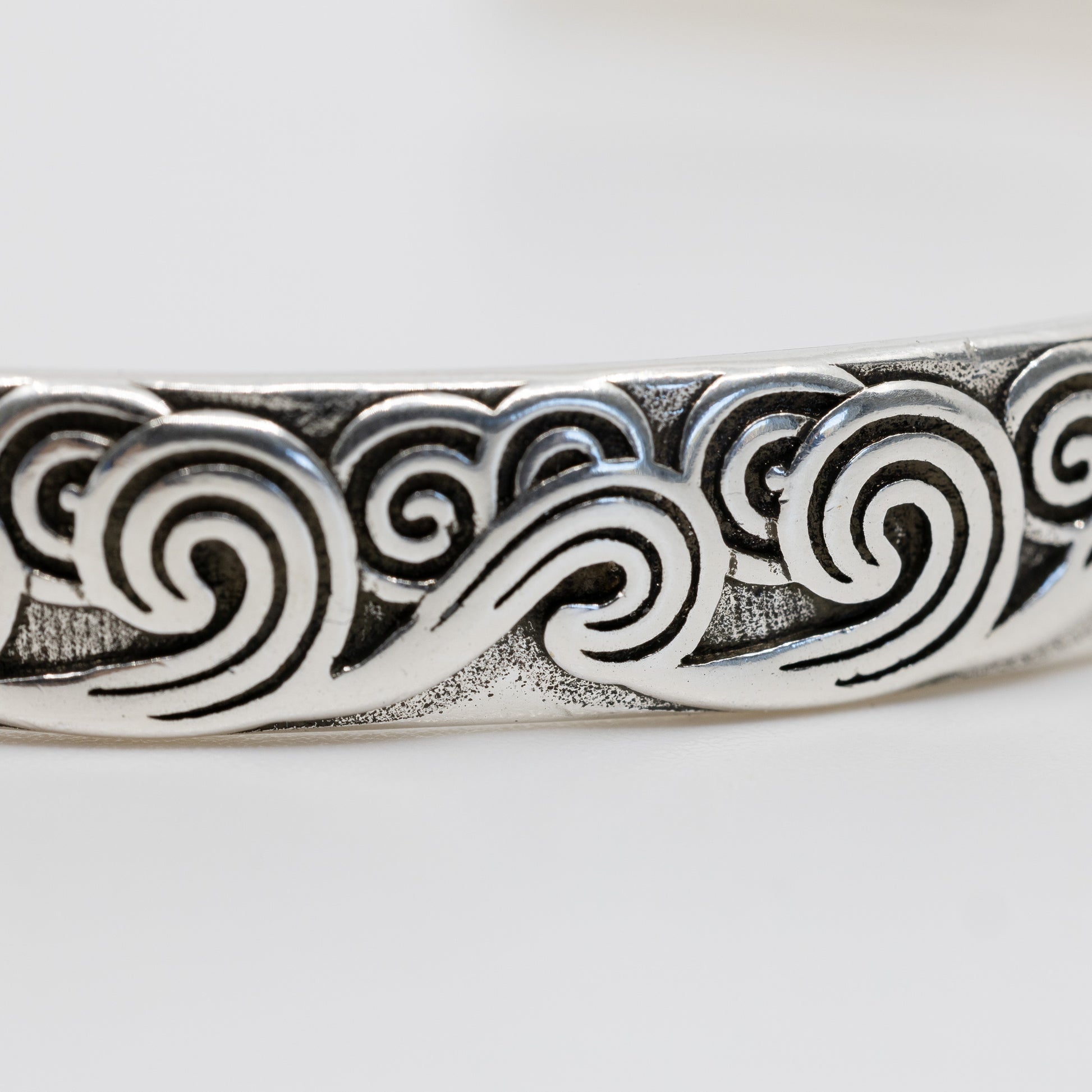 Sterling Silver Wave Bangle for Partner, Girlfirend Or Wife - To My Surf Babe