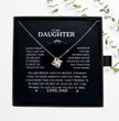 To My Daughter Silver Love Knot Necklace Gift From Dad to Daughter - Personalised