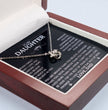To My Daughter Silver Love Knot Necklace Gift From Dad to Daughter - Personalised