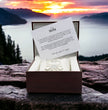 To My Wife - Sterling Silver Jewellery Bangle - Wooden Box with Custom Message Card - Gift For Her - Anniversary / Birthday Gift