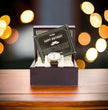 To My Dad - Happy Birthday - Luxury Watch Gift Set With Custom Message Card In Mahogany Box - Gift For Dad